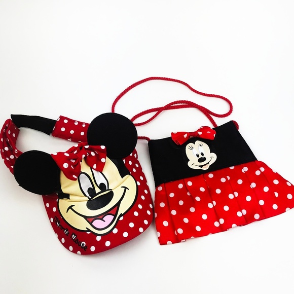 Minnie Mouse Visor & Purse DISNEY Girls H31 - Picture 1 of 6